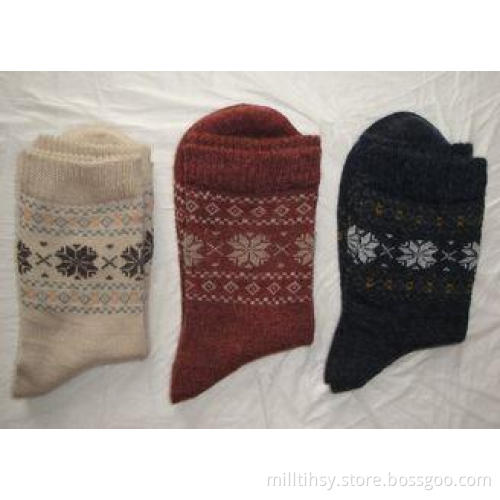 Warm Angora Mens Wool Socks Breathable For Hiking / Skiing